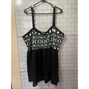 K Jordan Women's Ari Printed Babydoll Cover-Up size 3X